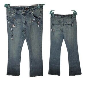 J-STAR Bootcut Embellished Denim Jeans‎ 9/10 Mid Rise Western Glam